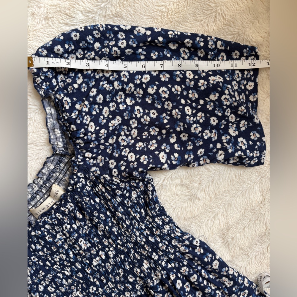 NWT Saltwater Luxe Blue & White Baltic Floral Tiered Skirt Maxi Dress Size Small - Picture 10 of 10